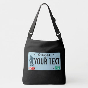Oregon Sasquatch License Plate Tragetaschen Mit Langen Trägern