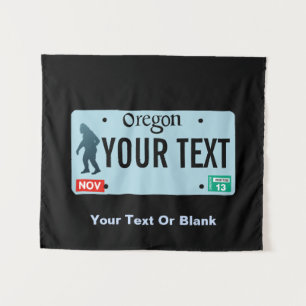 Oregon Sasquatch License Plate Wandteppich