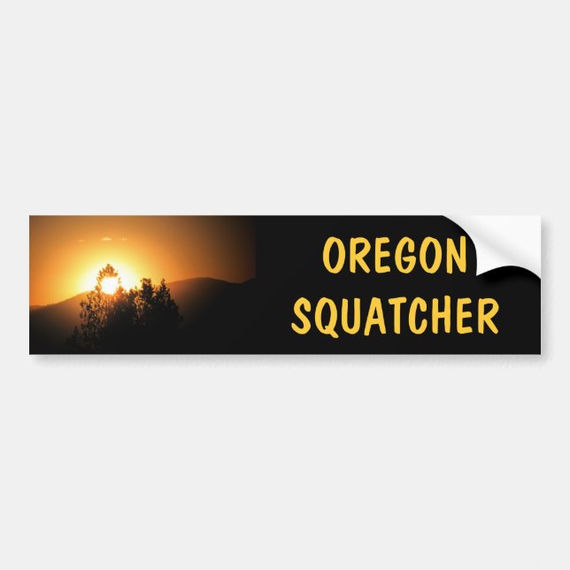 Oregon Squatcher Bigfoot Hunter Autoaufkleber (Vorne)