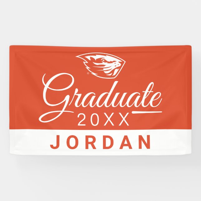 Oregon Staat Beavers | Biberkopf Banner (Horizontal)