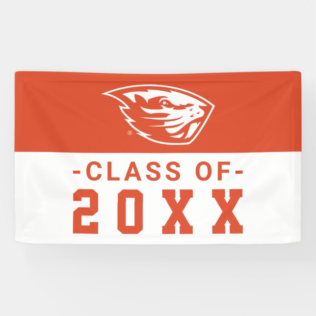 Oregon Staat Beavers | Biberkopf Banner (Horizontal)