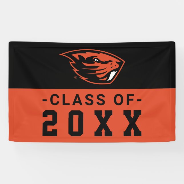 Oregon Staat Beavers | Biberkopf Banner (Horizontal)