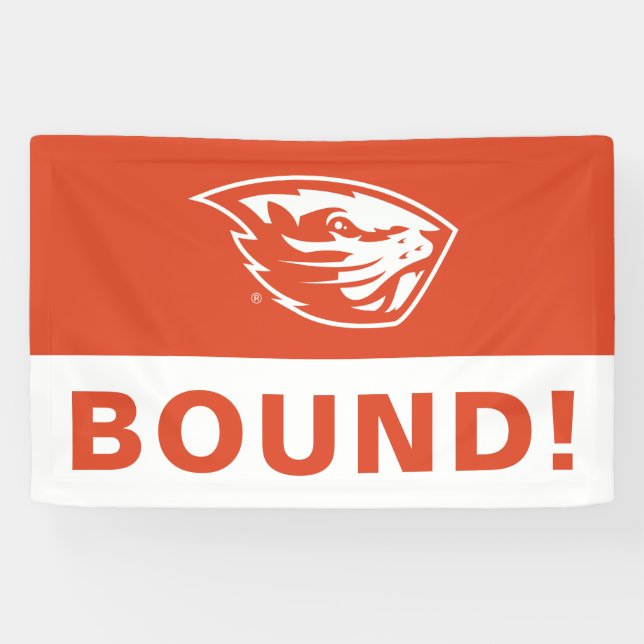 Oregon Staat Beavers | Biberkopf Banner (Horizontal)
