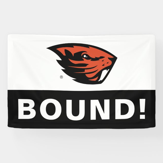 Oregon Staat Beavers | Biberkopf Banner (Horizontal)
