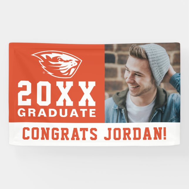 Oregon Staat Beavers | Biberkopf Banner (Horizontal)