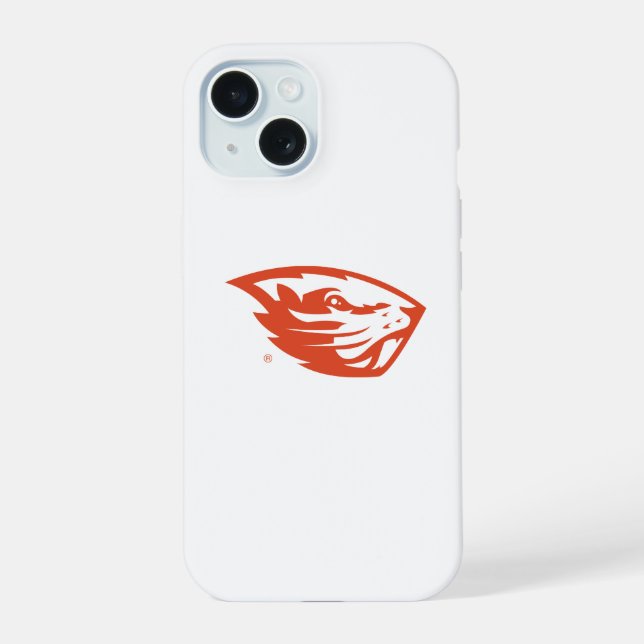 Oregon Staat Beavers | Biberkopf iPhone 15 Hülle (Rückseite)