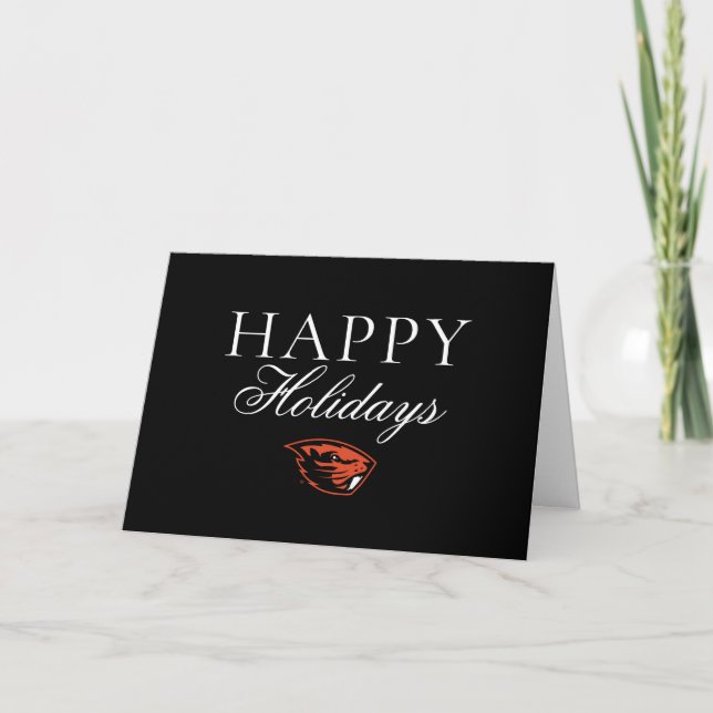 Oregon Staat Beavers | Biberkopf Karte (Vorderseite)