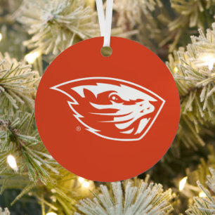 Oregon Staat Beavers   Biberkopf Ornament Aus Metall