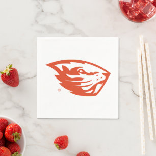 Oregon Staat Beavers   Biberkopf Serviette