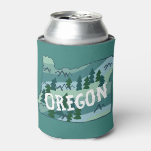 Oregon Staat Illustrierte Karte Dosenkühler