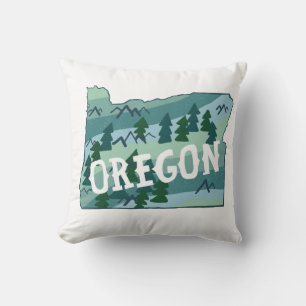 Oregon Staat Karte Beschreibung Kissen