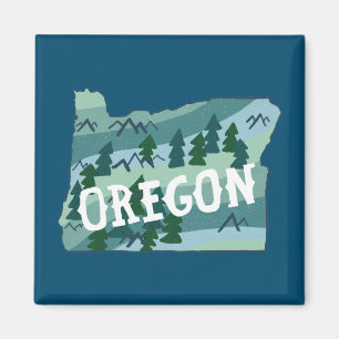 Oregon Staat Karte Beschreibung Magnet