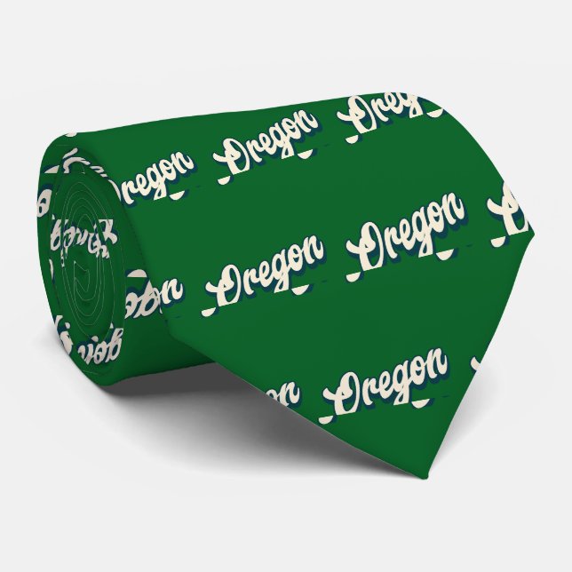 Oregon Staat Neck Tie Krawatte (Gerollt)