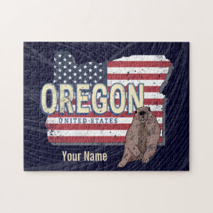 Oregon Staat United Staaten Retro Map USA Souvenir