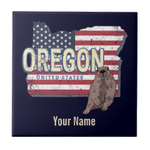 Oregon Staat United Staaten Retro Map USA Souvenir