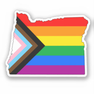 Oregon Staatsstolz LGBTQ Progress Prix Aufkleber