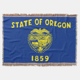 Oregon State Flag Print Patriotic Decke