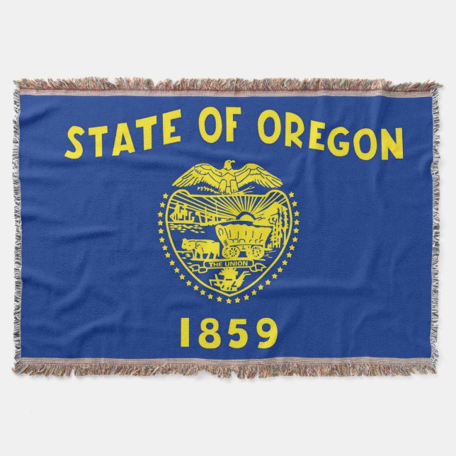 Oregon State Flag Print Patriotic Decke (Vorderseite)