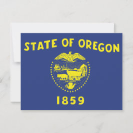 Oregon State Flag Two Sided Seal & Pioneer Postkarte
