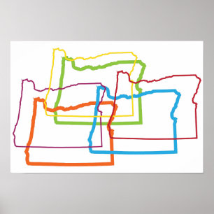 Oregon Stolz Unschärfe Poster