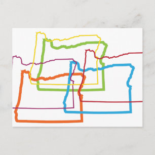 Oregon Stolz Unschärfe Postkarte