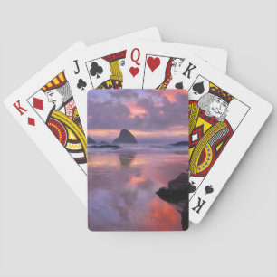 Oregon-Strand und Meeresstapel, Sonnenuntergang Spielkarten
