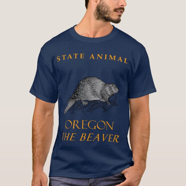 Oregon Territory Animal The American Beaver T-Shirt (Vorderseite)