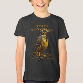 Oregon Territory Songbird Der Western Meadowlark Tri-Blend Shirt