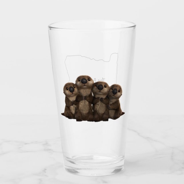 Oregon-The-Beaver-Staat Glas (Vorderseite)