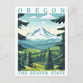 Oregon the Beaver Staat USA Travel Place Postkarte