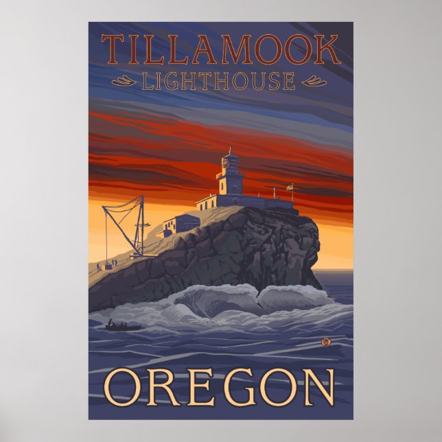 Oregon - Tillamook Leuchtturm Poster (Vorne)