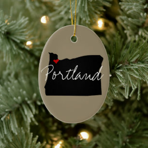 Oregon Town Keramik Ornament