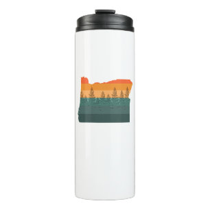 Oregon Tree Silhouette Thermosbecher
