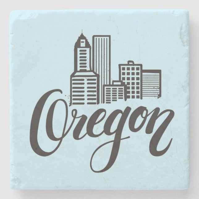 Oregon Typografie Steinuntersetzer (Vorderseite)