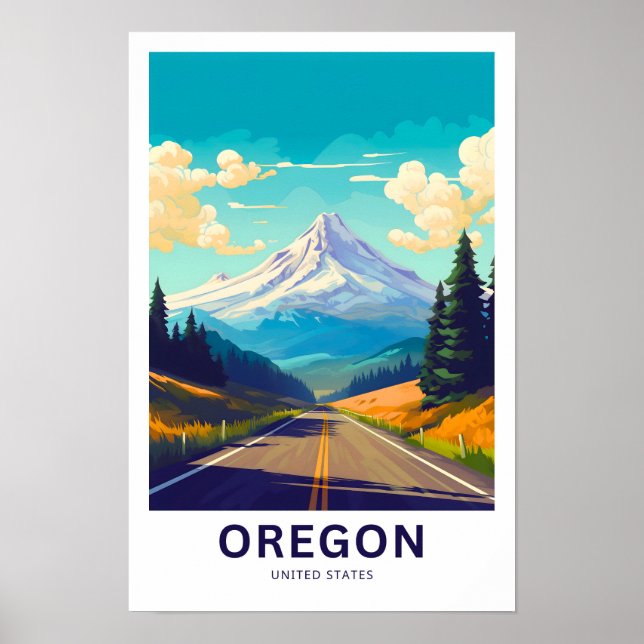 Oregon United Staaten Travel Print Poster (Vorne)