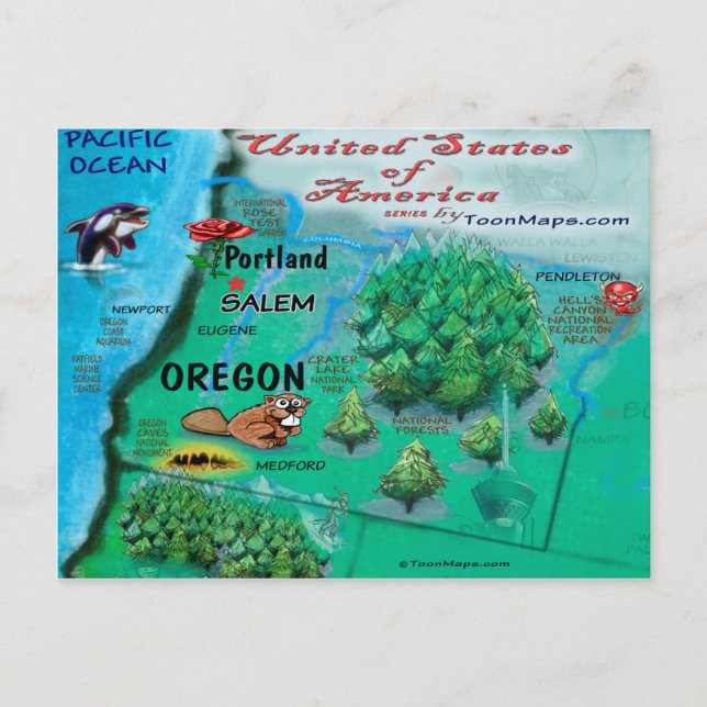 Oregon USA Card Postkarte (Vorderseite)