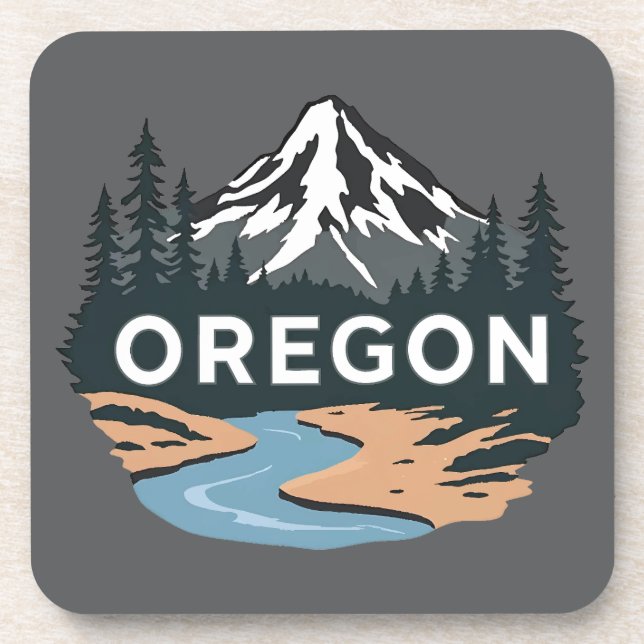 Oregon USA Getränkeuntersetzer (Vorderseite)