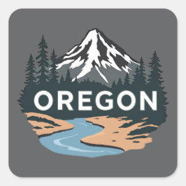 Oregon USA Quadratischer Aufkleber