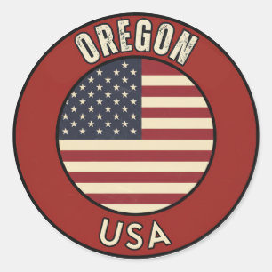 Oregon Vereinigte Staaten von Amerika Runder Aufkleber