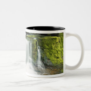 Oregon, Wasserfall im Willamette-Nationalpark Zweifarbige Tasse
