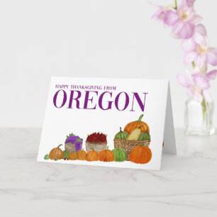 Oregon Watercolor Pumpkins Erntedank Card Karte