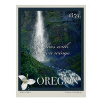Oregon Waterfall Poster