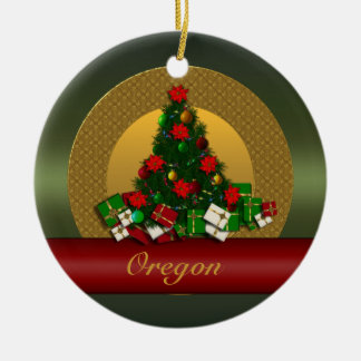 Oregon-Weihnachtsbaum-Verzierung Keramik Ornament