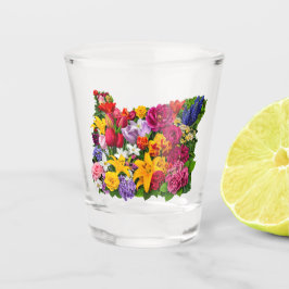 Oregon-Wildblumen Schnapsglas
