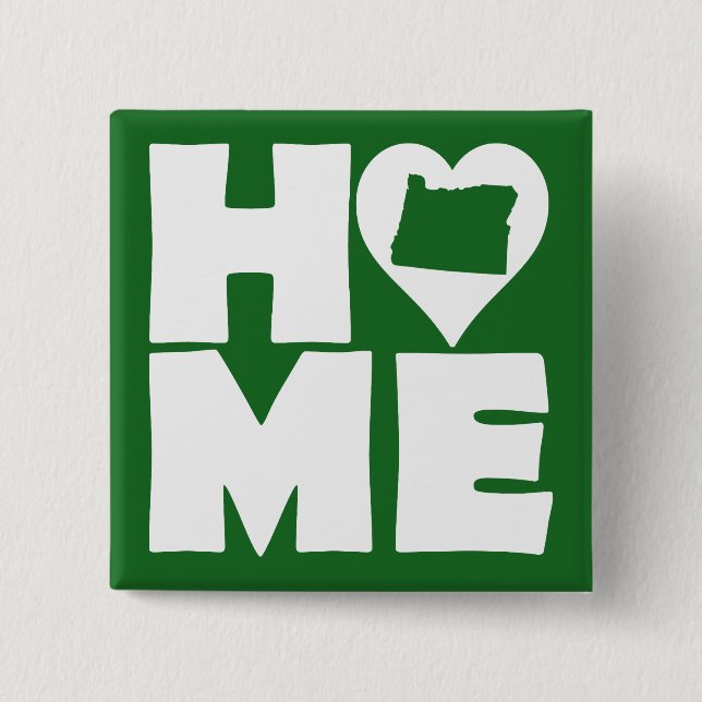 Oregon Zuhause Heart Staat Button Abzeichen Button (Vorderseite)