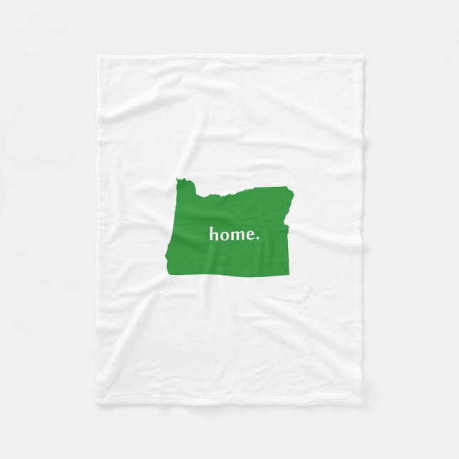 Oregon-Zuhause-Staats-Grün Fleecedecke (Vorderseite)