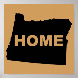 Oregon Zuhause weg vom Staat-Poster-Zeichen Poster