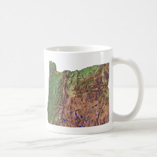 Oregonische Flagge + Karte Tasse