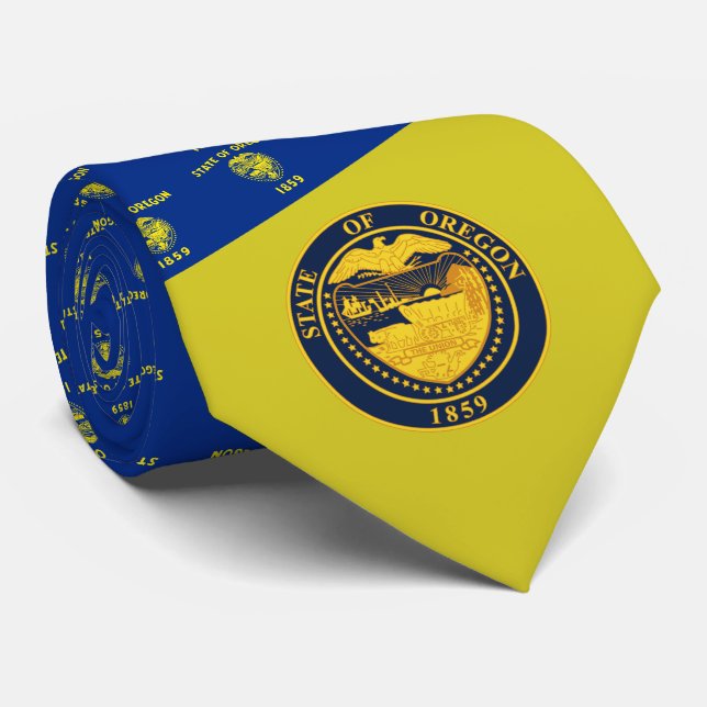 Oregonische Flagge und Siegel, Flagge Oregons Krawatte (Gerollt)
