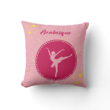 Oreiller à ballet rose et rouge